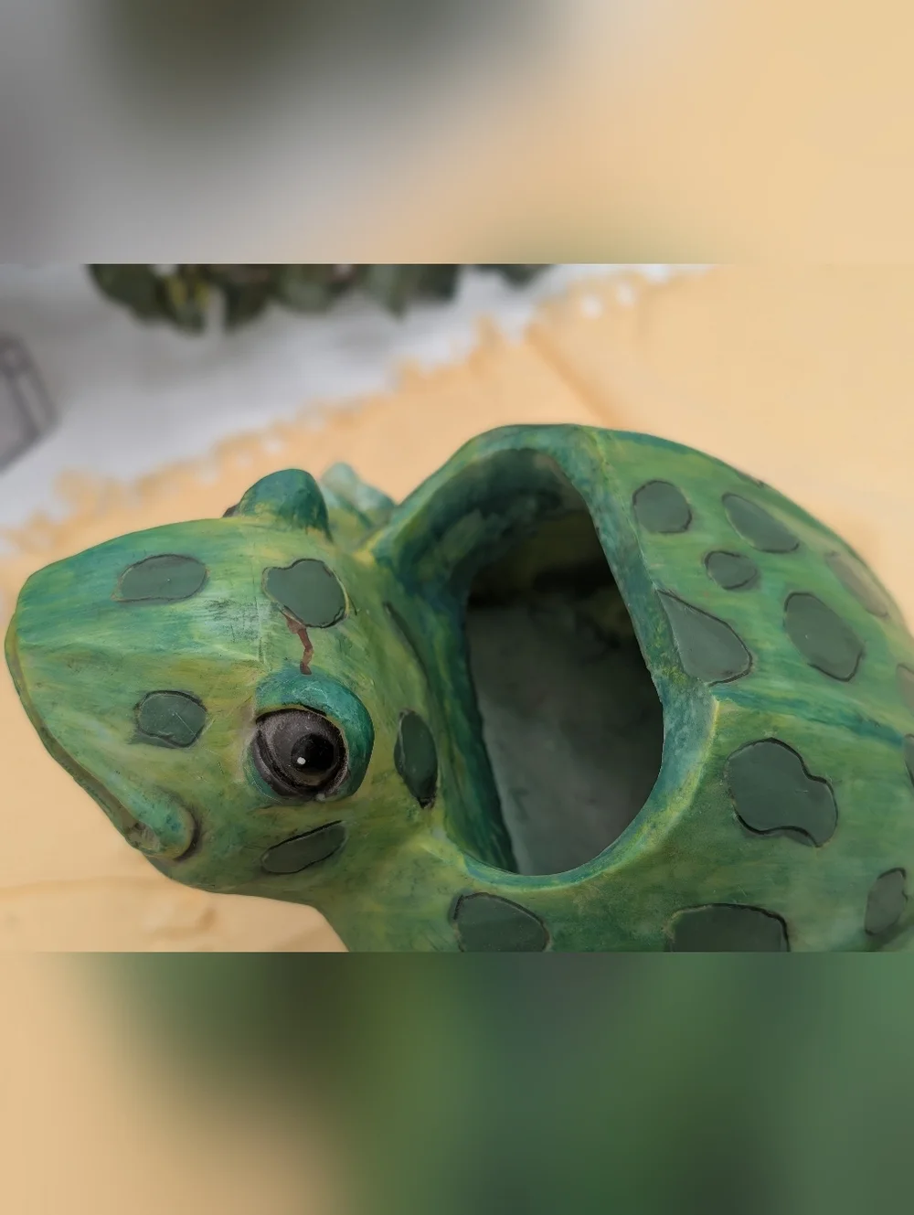 Serenity Garden Frog Wall Pocket Planter Green Resin Hanging Vase‎ Decor